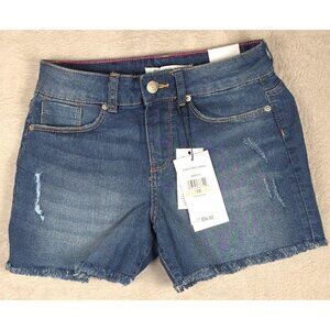 CALVIN KLEIN Jean Shorts Size 10 mid rise boy shorts New Stretch